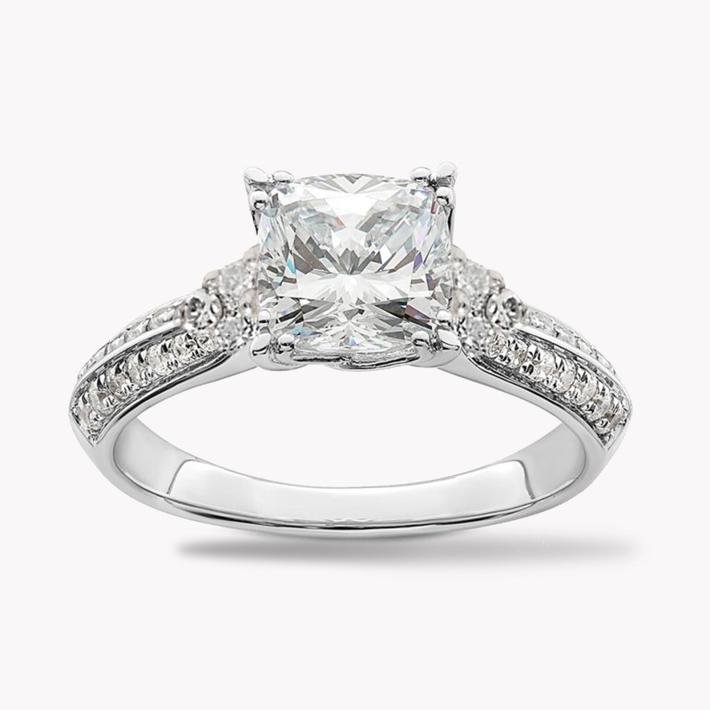 Item #24533 Diamond Ring 0.72cts F color VVS2 Clarity Princess Cut Diamond