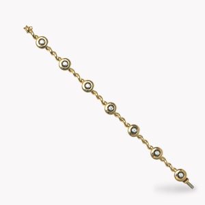 21285 Flowing Lines Diamond Bracelet in Yellow Gold