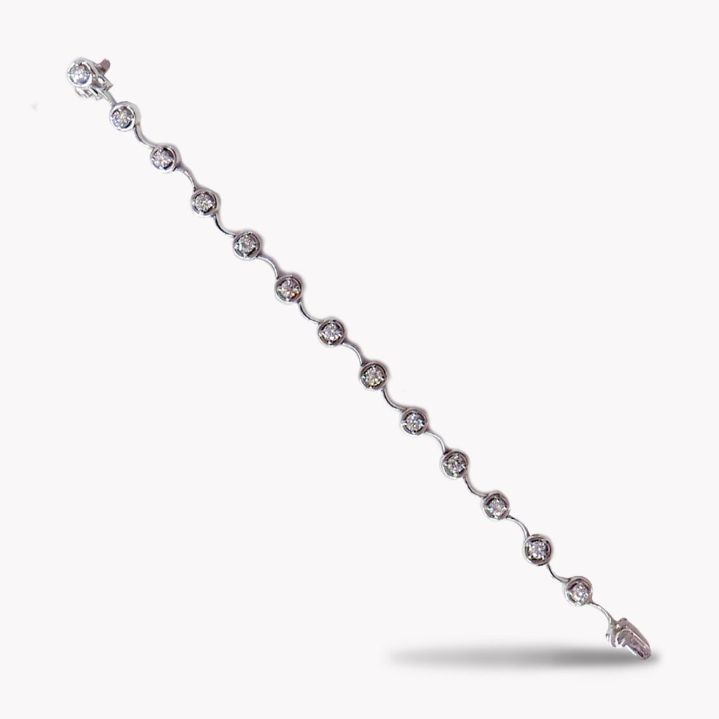 Item #22616A Diamond White Gold Bracelet