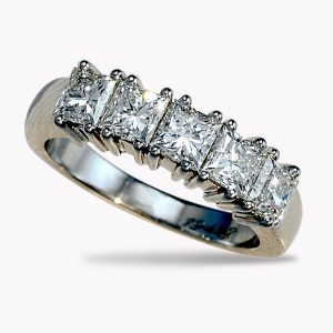Half Hoop Princess Cut Diamond Eternity Band. Item #22744