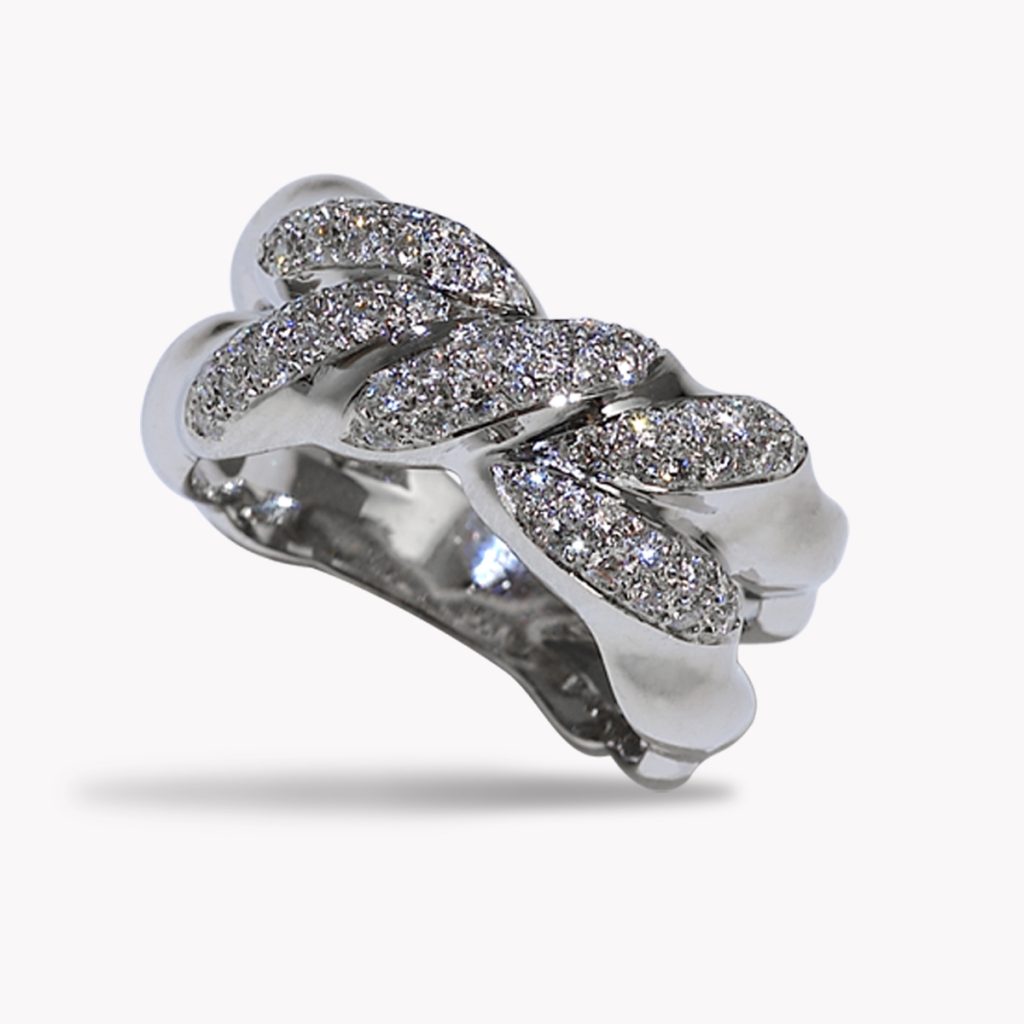 flowing lines white gold eternity band, Item #23320