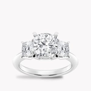 23396 Three Stone Diamond Engagement Ring in Platinum