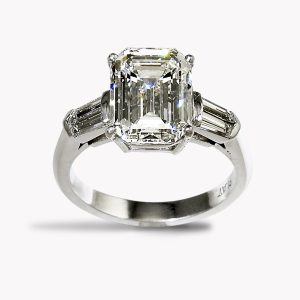 23519 Classic Emerald Cut Diamond Engagement Ring