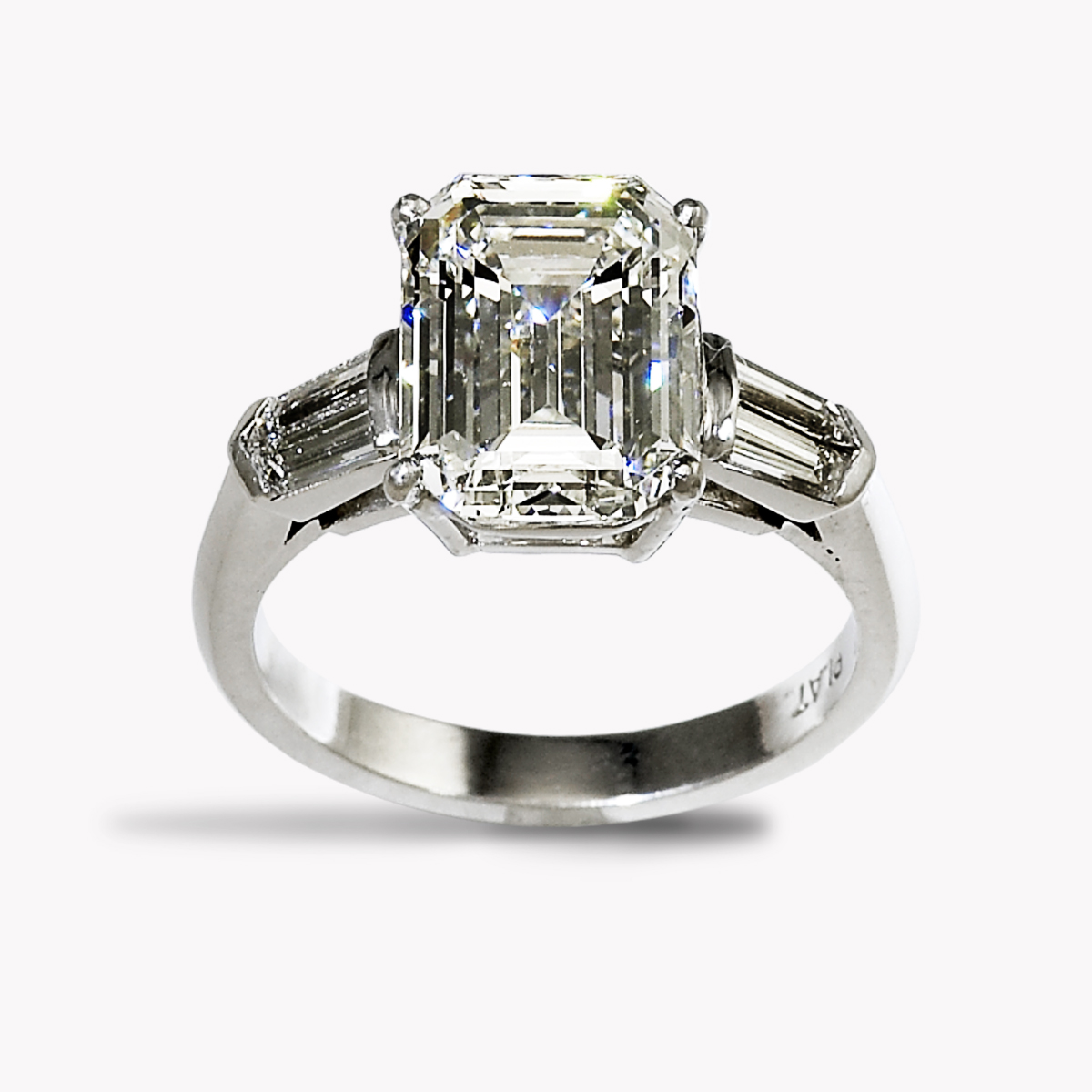 23519 Classic Emerald Cut Diamond Engagement Ring