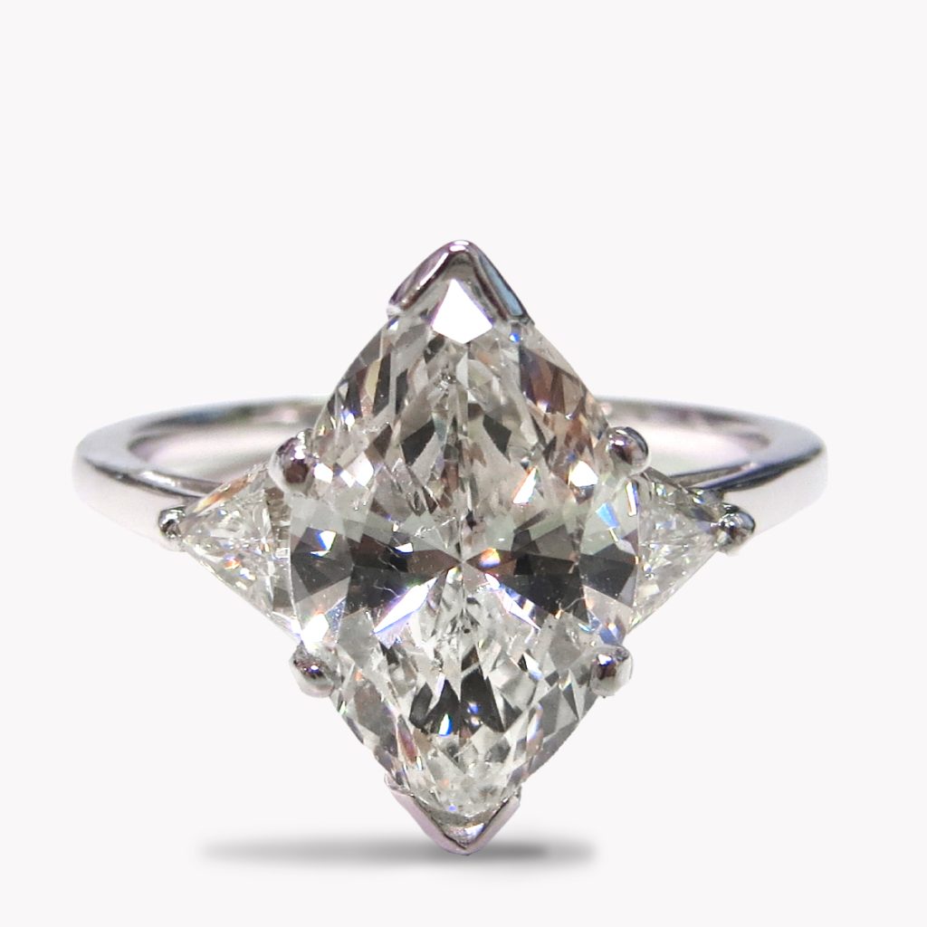 23651 Diamond Marquise Triple Row RIng