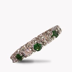 23692 Tsavorite & Diamond Eternity Band