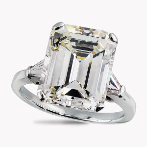 23804 Classic Emerald Cut Three Stone Diamond Engagement Ring
