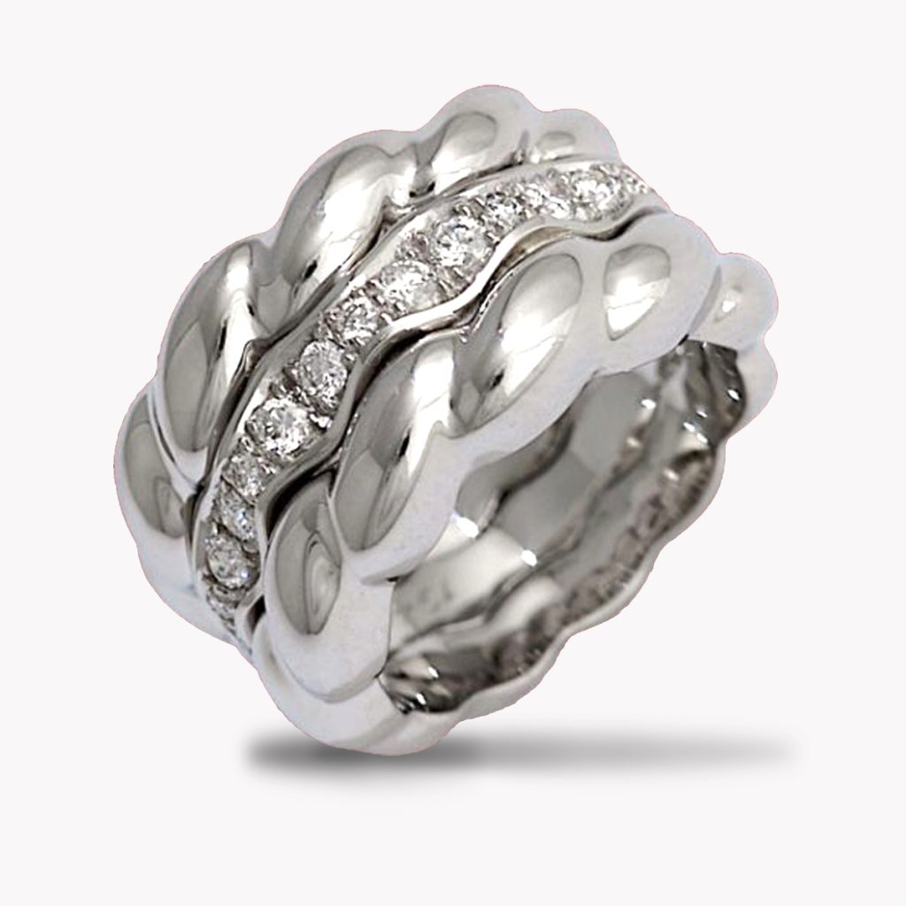 24229 Flowing Lines Diamond Eternity in Platinum