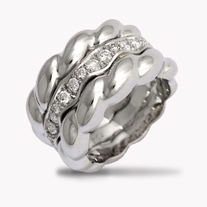 24229 Flowing Lines Diamond Eternity in Platinum