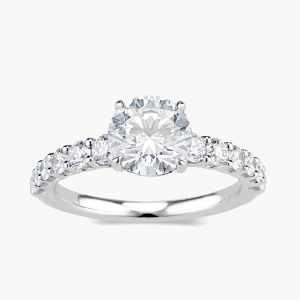 24798 Classic Diamond Engagement Ring in White Gold