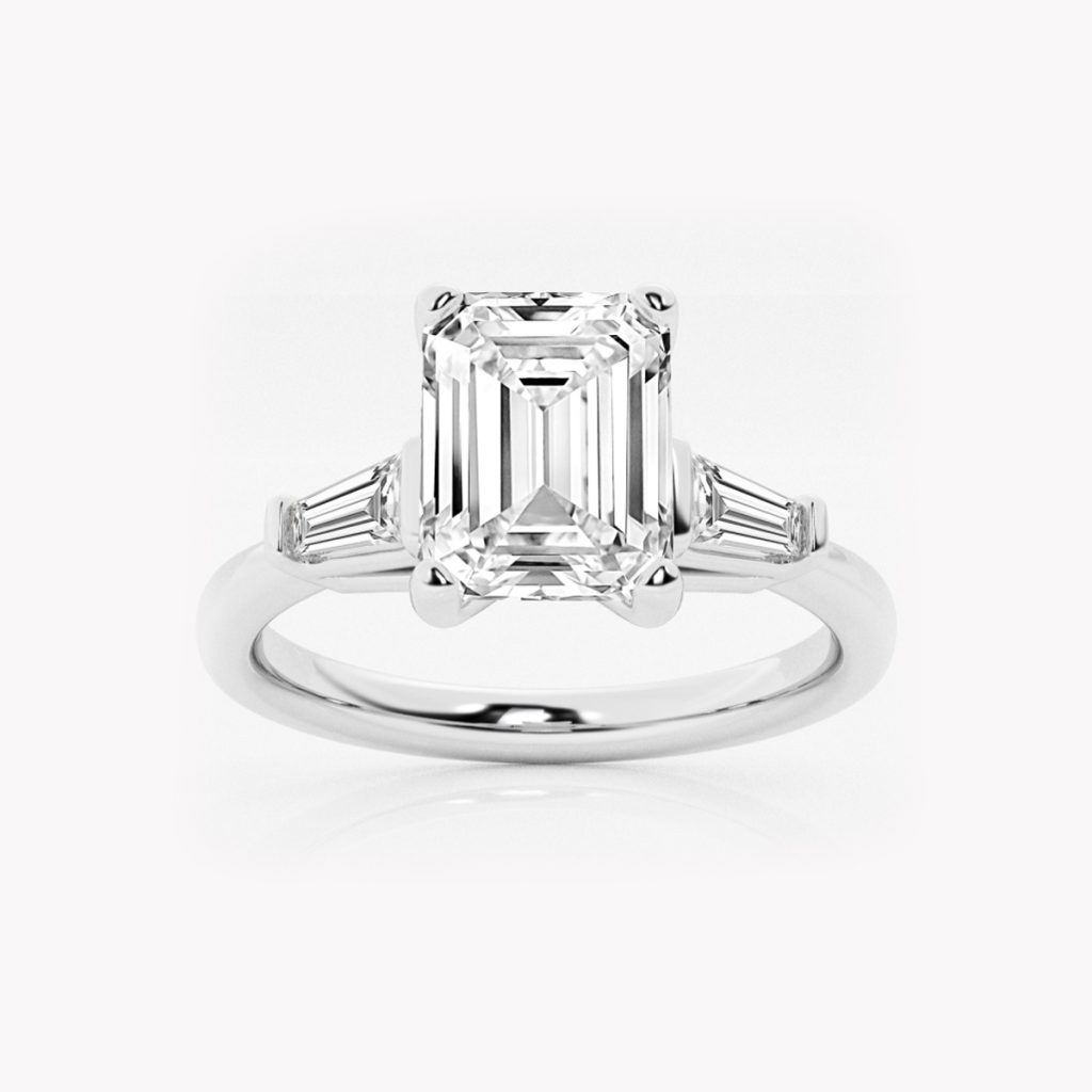 41785 Classic Emerald Cut Diamond Engagement Ring