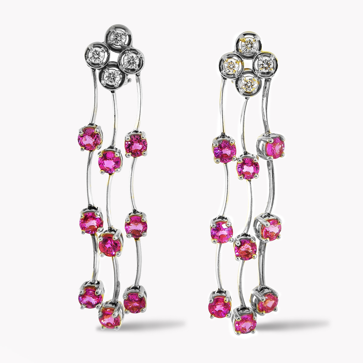 21907-Triple-Cascade-Dangle-Drop-Pink-Sapphire-Diamond-Earrings-in-White-Gold
