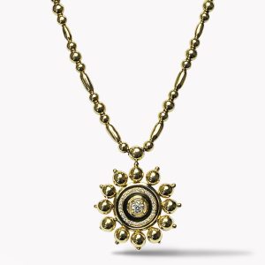 22692 Soleil Diamond Necklace in Yellow Gold
