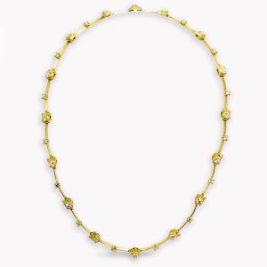 Item #23119 Tulip Diamond Necklace in Yellow Gold