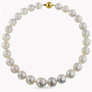 Item #23386 18 Inch South Sea Pearl Necklace With Yellow Gold Ball Clasp