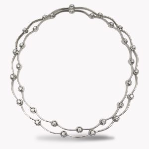 Item #23614 Diamond Cascade Necklace in White Gold